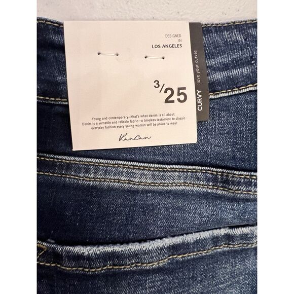 KanCan Curvy High Rise Ankle‎ Skinny Button Fly Jeans Women’s 3/25 Whiskered NWT - Picture 10 of 11